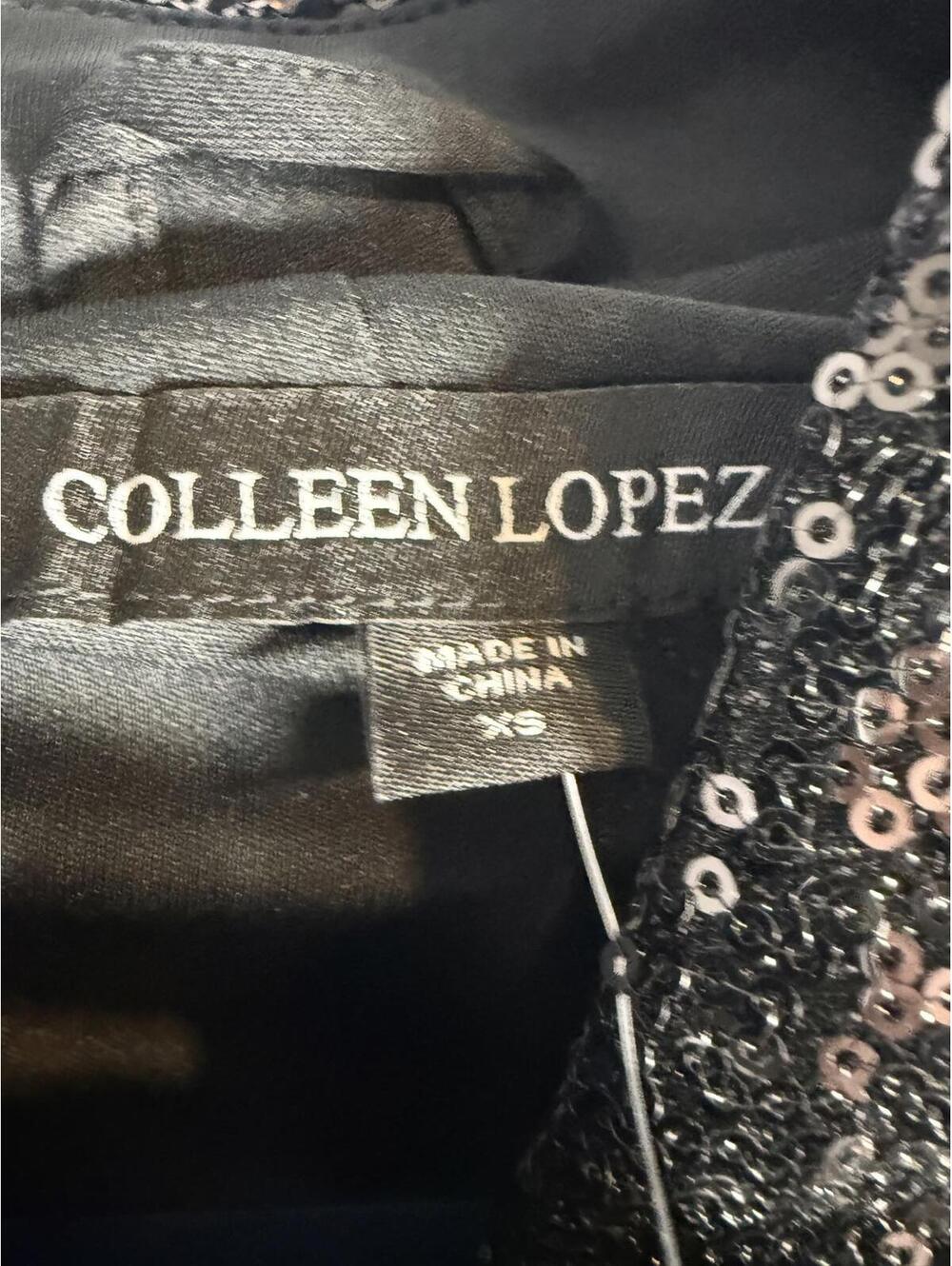 NWT Colleen Lopez Gunmetal Sequin Moto Jacket Sparkly Biker Blazer Size XS - Picture 5 of 7